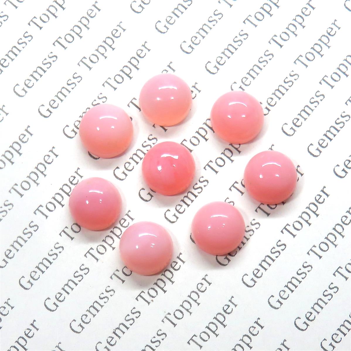 Pink Opal 10x10 mm Round Cabochon